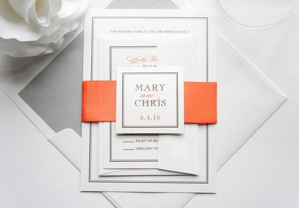 Mariage - Coral Wedding Invitation - SAMPLE SET
