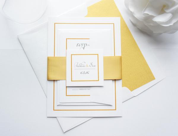 زفاف - Gold Wedding Invitation - SAMPLE SET