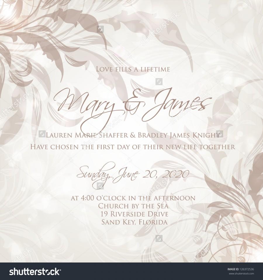 Свадьба - Invitation or wedding card with abstract floral background.
