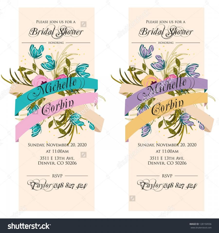 Mariage - Invitation or wedding card with abstract floral background.