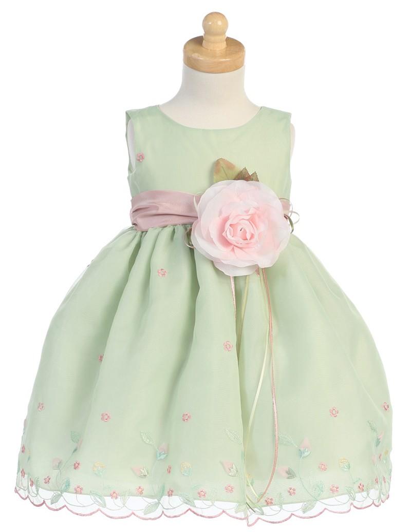 زفاف - Mint Green Embroidered Organza Dress Style: LM633 - Charming Wedding Party Dresses