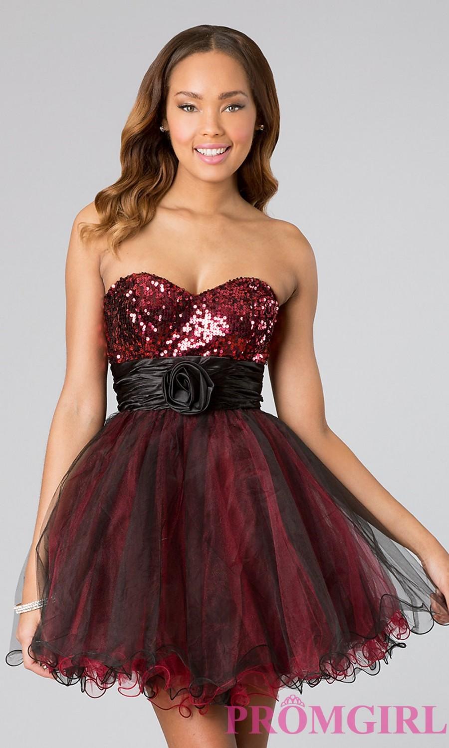 Wedding - Strapless Baby Doll Party Dress - Brand Prom Dresses