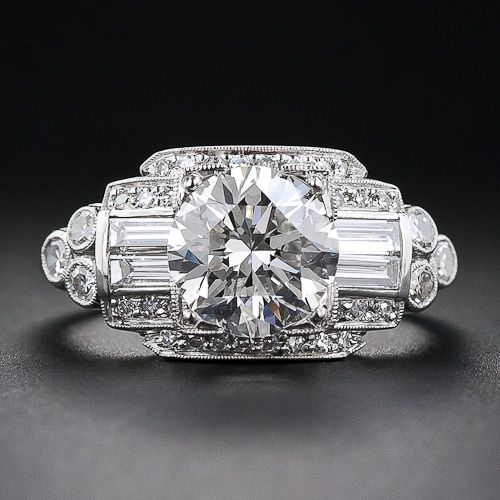 Hochzeit - 1.93 Carat Art Deco Diamond Ring - 10-1-5871