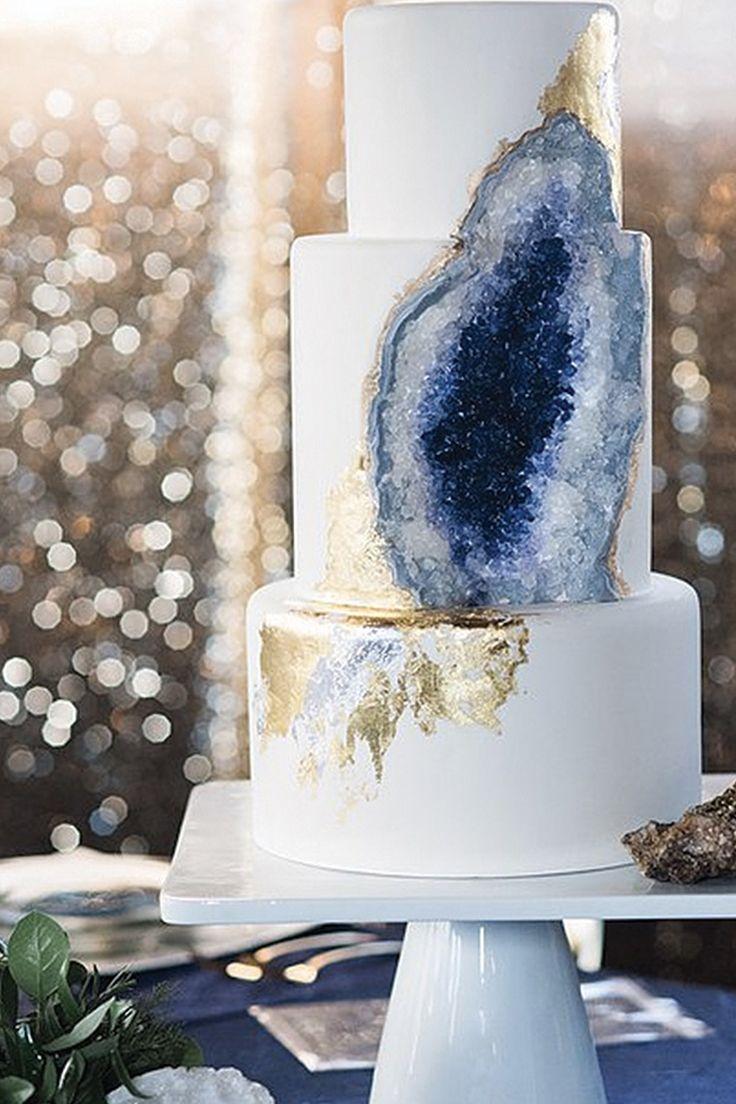 Wedding - Geode Wedding Cakes Are The Next Big Trend