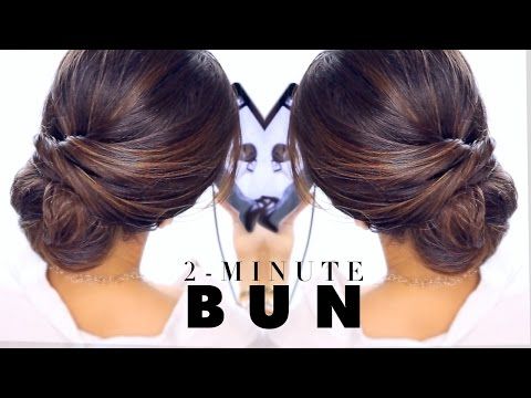 2 Minute Elegant Bun Hairstyle Easy Updo Hairstyles