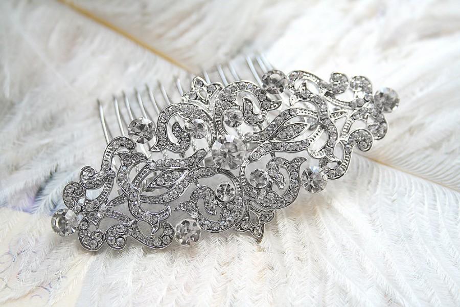 Hochzeit - Art deco hair comb Vintage Hair Comb Old Hollywood Hair Combs Gatsby hair comb 1920's Bridal Hair comb Great Gatsby Hair accessories