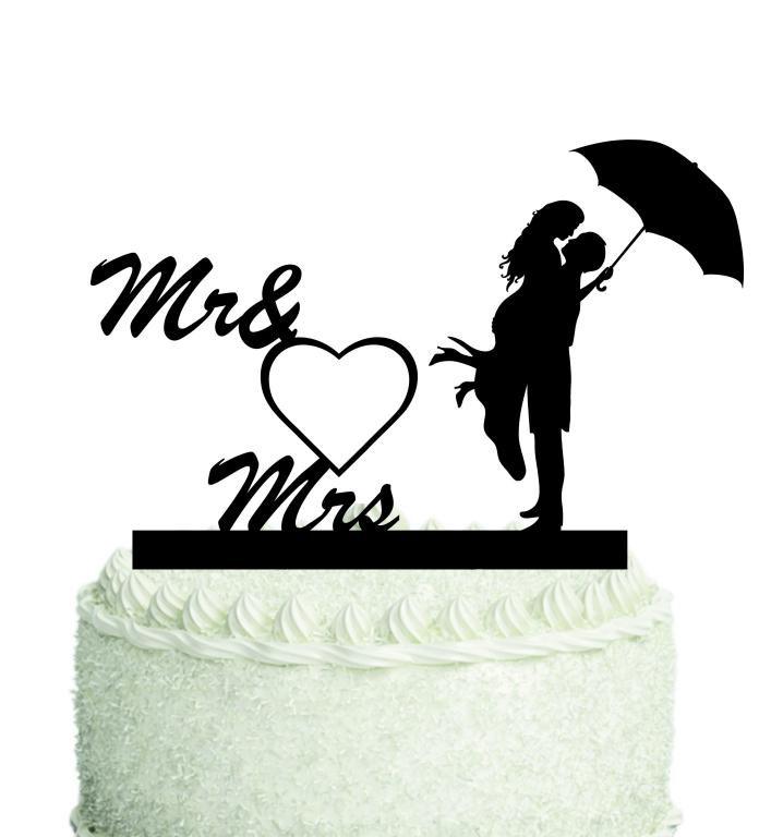 Mariage - Mr & Mrs Cake Toppers, Wedding Cake Toppers, Anniversary Cake Toppers, Couple Cake Toppers, Special Custom Made Initial Wedding Topper