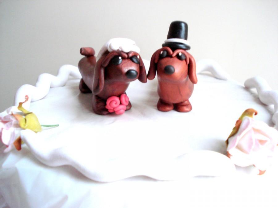 Custom bride and groom cake topper dachshund,corgi cake topper for wedding,wedding cake topper corgi,animal cake topper for wedding dog,B9