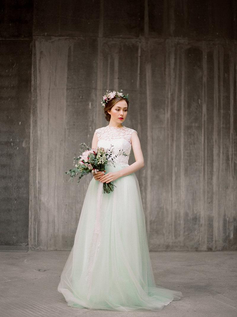 Свадьба - Vesta // Bridal separates wedding dress - Wedding gown - Short wedding dress - Tulle wedding gown - Lace wedding dress - Wedding separates