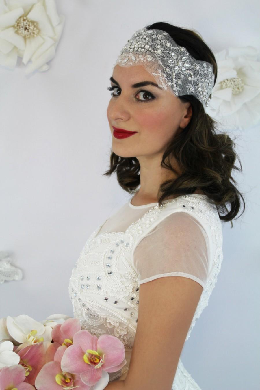 Wedding - ANNA by EmiliaIris ~ Bridal Hair Accessories ~ Wedding Headpiece ~ Swarovski Crystal Lace ~ Hair Accessories ~ Couture Hair Accessories