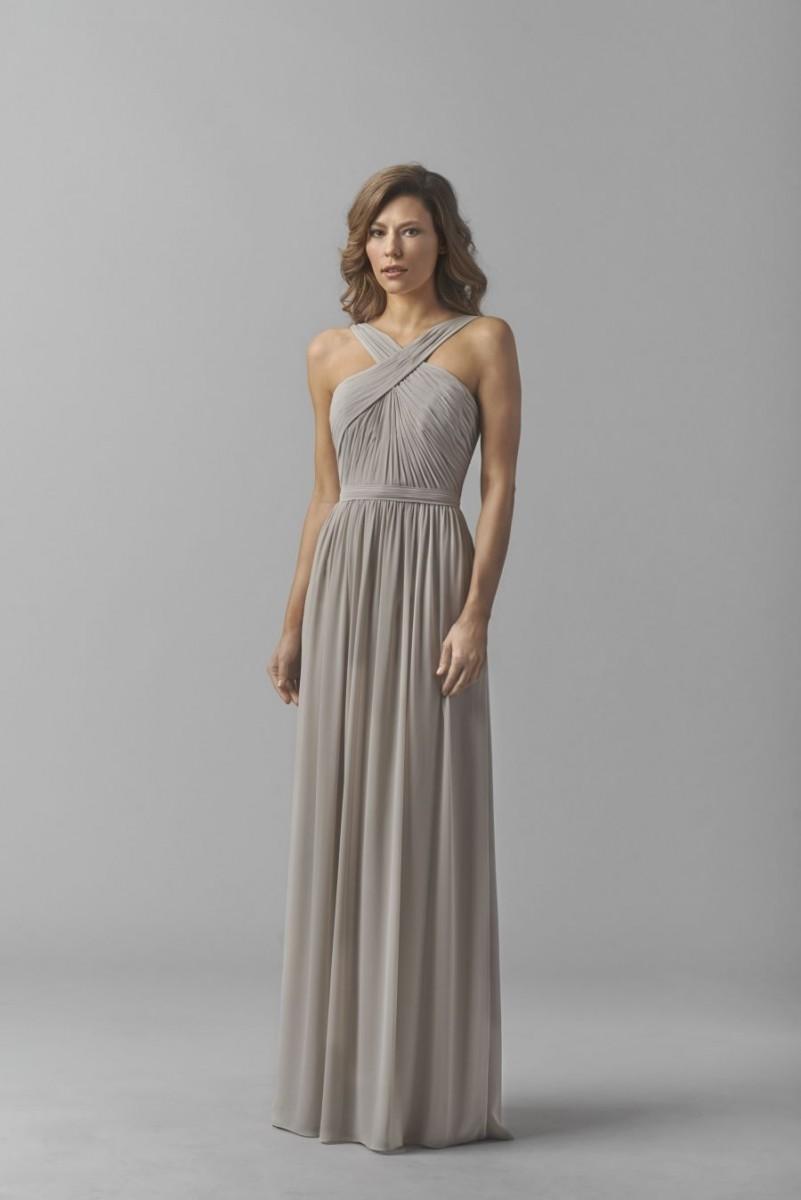 Hochzeit - Watters 8543 Halter Chiffon Bridesmaid Gown - Brand Prom Dresses