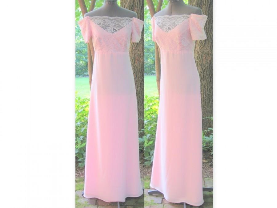 زفاف - Upcycled Pastel Pink Prom Party Dress, Modern Size 2, Extra Small