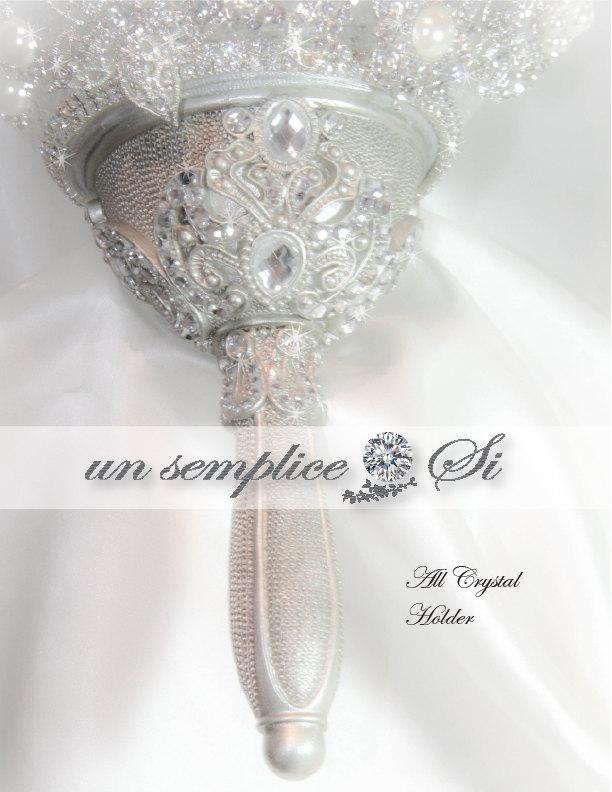 Hochzeit - Brooch Bouquet ,Swarovski Crystal Holder