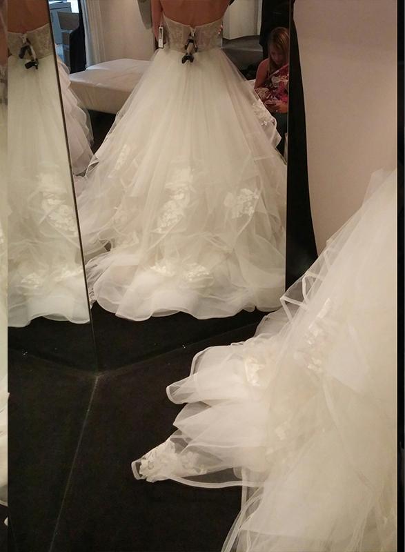 زفاف - Custom inspired designer tiered tulle ball gown wedding dress