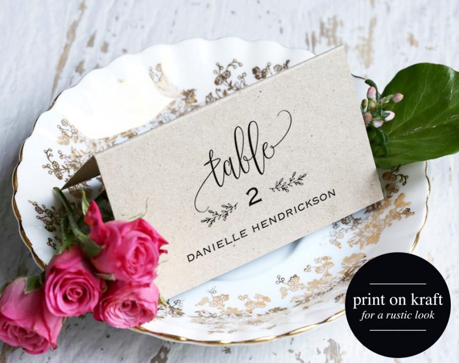 Mariage - Place Cards, Wedding Place cards, Editable Place Cards, Printable Place Cards, Table Cards, Rustic Wedding, PDF Instant Download 