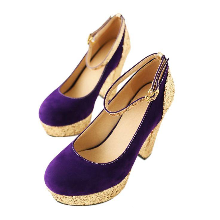 Mariage - Bridesmaid Wedding Women Shoes Purple 35