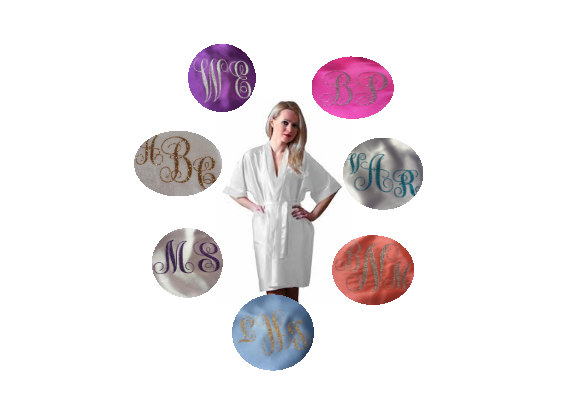 زفاف - Personalized SATIN Robes ~ Bridesmaid Gift - Bridal Shower - Monogrammed - Mothers Day - Mother of the Bride - Mother of the Groom