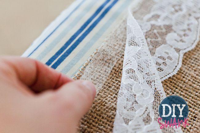 Mariage - DIY Burlap And Lace Table Runner Tutorial