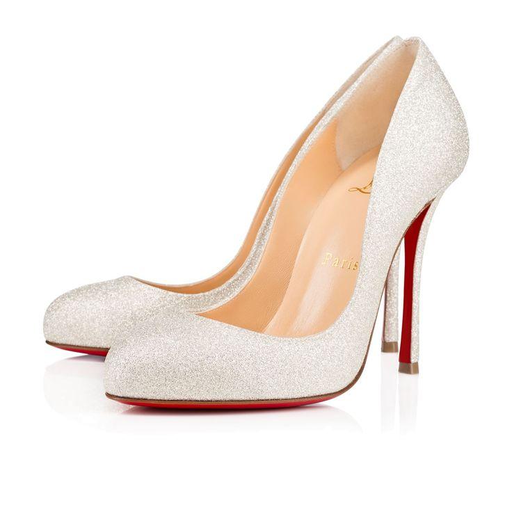 زفاف - Merci Allen 100 Ivory Glitter - Women Shoes - Christian Louboutin