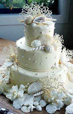 Wedding - Beach Theme Wedding Cakes 