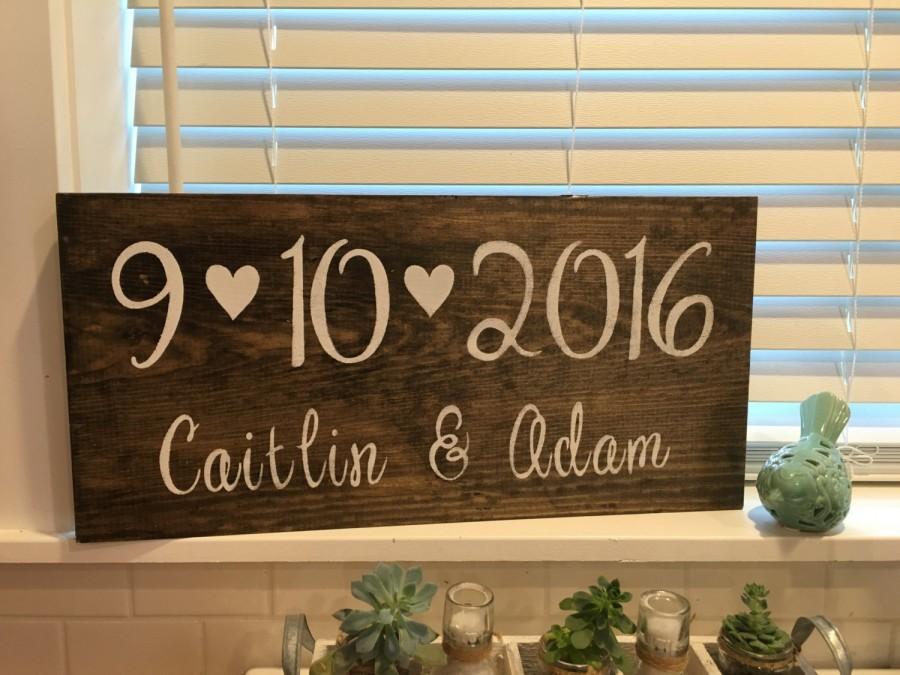 Wedding - Save the date sign, rustic wedding decor, engagement photos, personalized wedding date sign, rustic wedding sign, personalized wedding gift