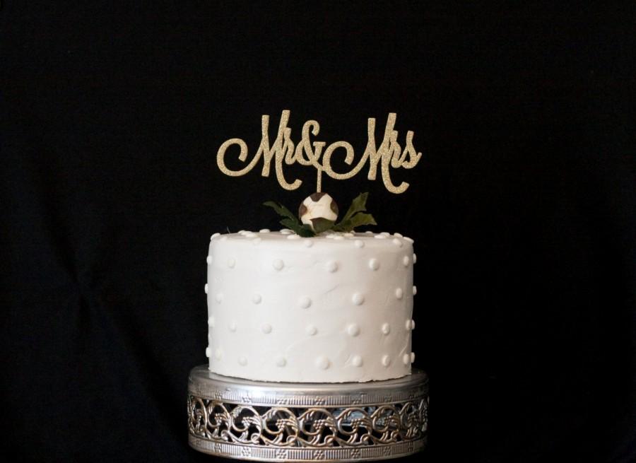 Hochzeit - Mr and Mrs Wedding Cake Topper