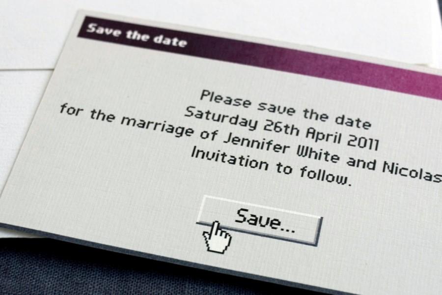 زفاف - Funny / geek / Save the date card / Unusual Std / "Save As..."