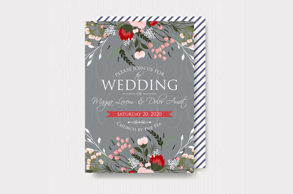 Wedding - Only 2.95 USD Wedding invitation, "Bridal shower announcement", "Save the Date card", "Wedding name card", "Thank you card",