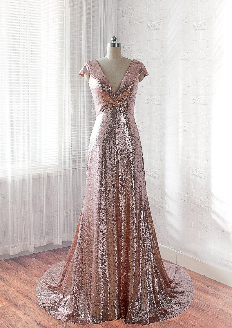Sequins Prom Dress, Long Evening Dress, Formal Dress, Homecoming Dress