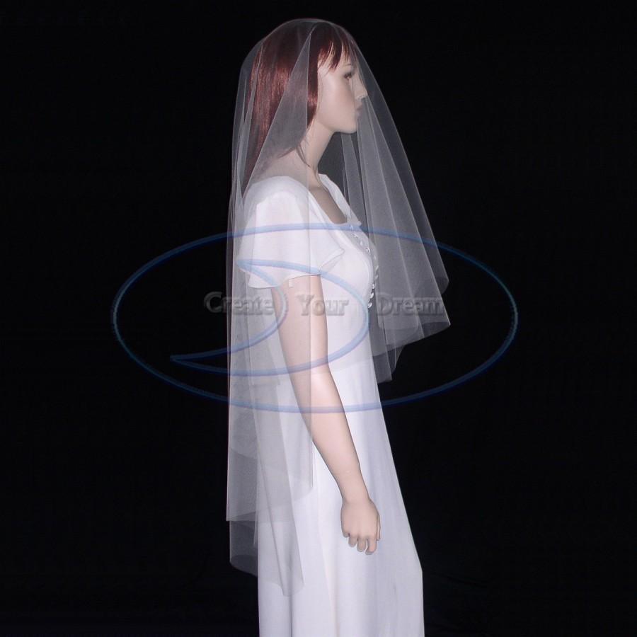 Wedding - Drop Veil Cut Edge 72" width  Circle Cut Available in White, Diamond White, Light Ivory,  Ivory, and Champagne Beige