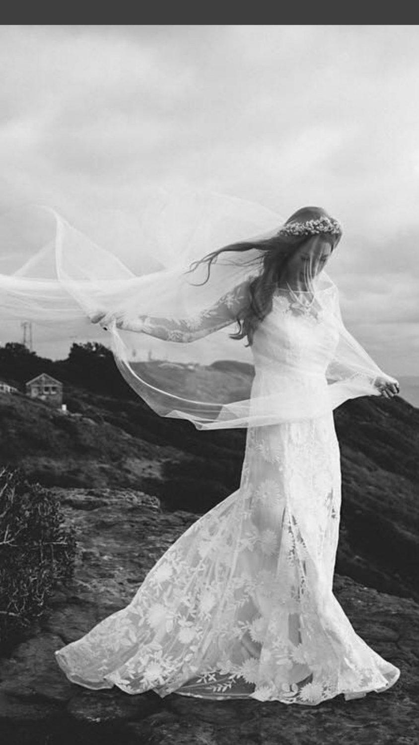 Свадьба - Cathedral Bridal Veil, GRANDE MAUDE Net Veil Drop Veil, Wedding Veil Long Veil Cathedral Veil, Tulle Veil, Silk Tulle Veil, English Net Veil