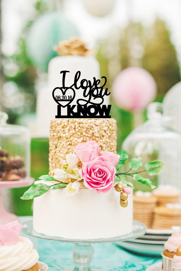 Hochzeit - I Love You I Know Wedding Cake Topper - Star Wars Cake Topper