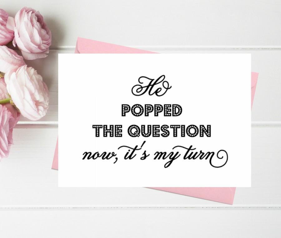 Hochzeit - Funny Asking Bridesmaid cards.He poped the question now it's my turn.  MAid of honor Matron of honor, Bridesmaid proposal. Funny asking card
