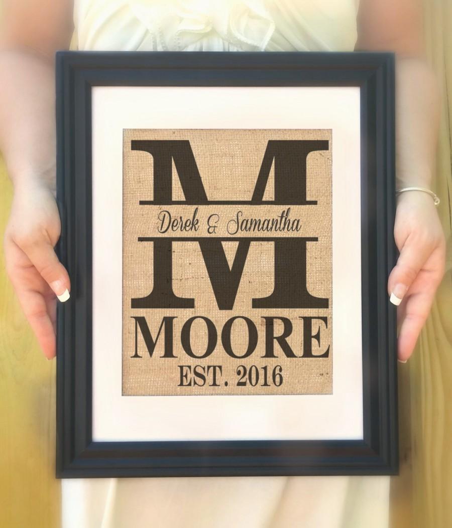 Personalized Last Name Gift Personalized Wedding Gift Personalized 