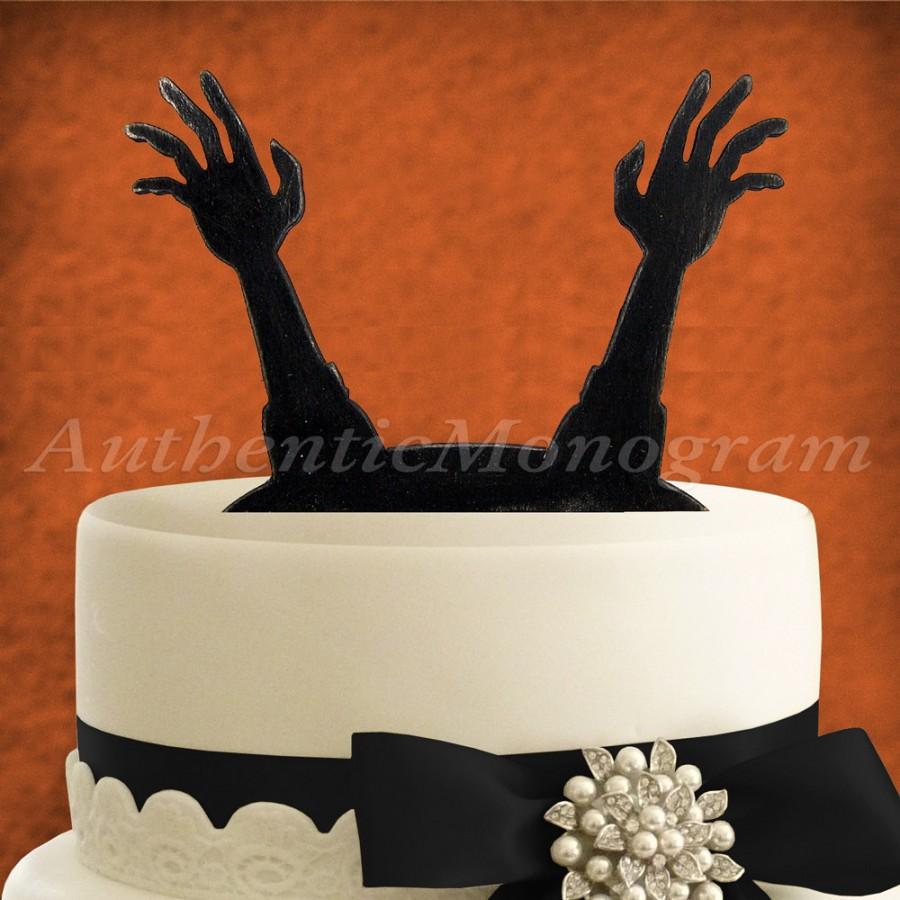 زفاف - Halloween Cake Decoration - Wooden Unpainted Cake Topper - Party  Trick or Treat - Holiday Decor (4213