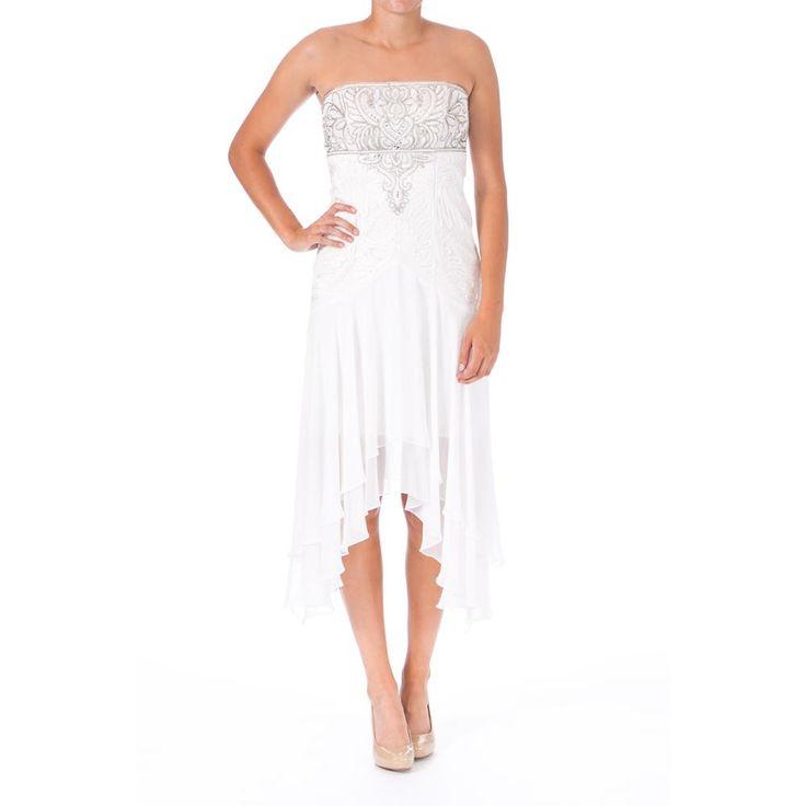 Hochzeit - Womens Embellished Strapless Wedding Dress