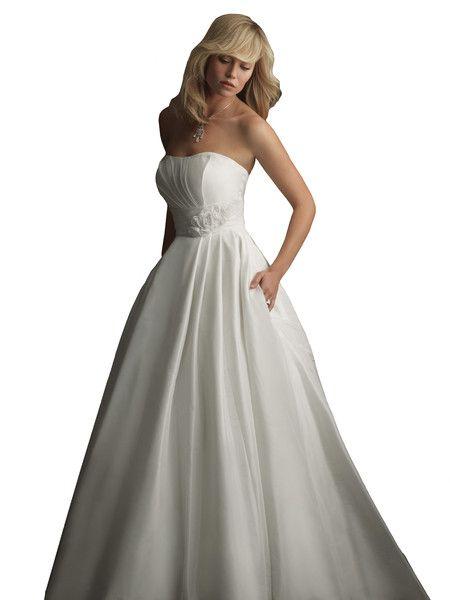 Hochzeit - Allure Bridals 8771 Simple Strapless Wedding Dress