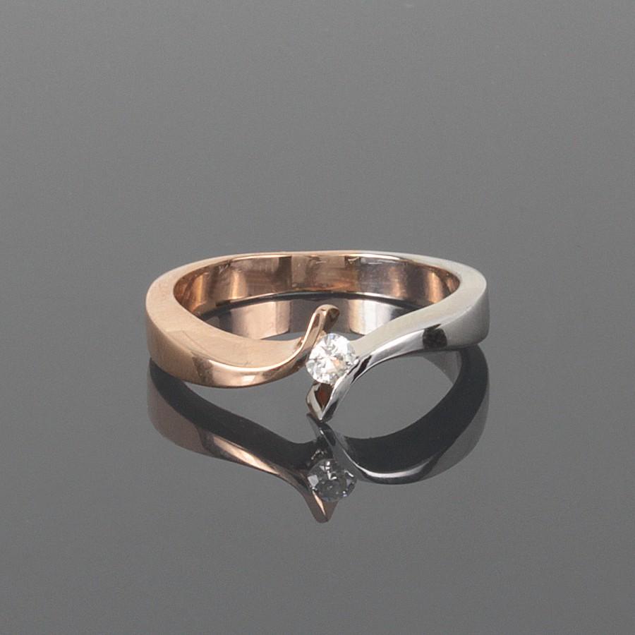 زفاف - Promise ring, Gold promise ring, Diamond promise ring, Woman promise ring, Elegant ring gold, Unique gold ring, 14k diamond ring