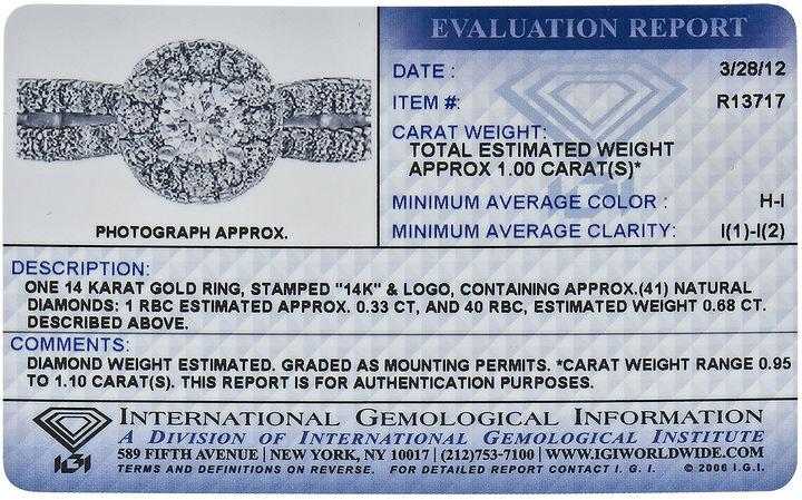 Hochzeit - FINE JEWELRY LIMITED QUANTITIES 1 CT. T.W. Diamond 14K White Gold Bridal Ring Set