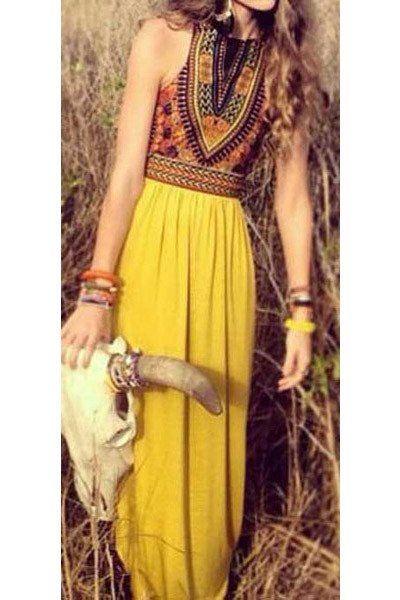 زفاف - Sunflower Long Dress