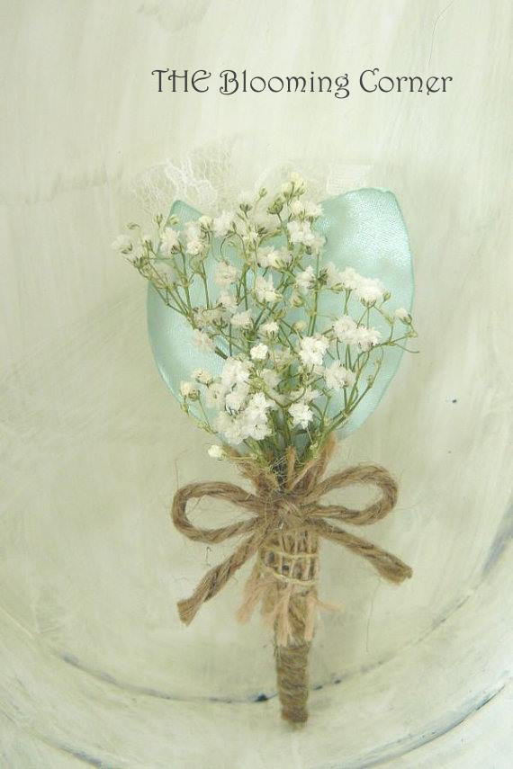 Mariage - Boutonniere, Dried Wild Flower, Rustic Boutonniere, Weddings, Burlap Boutonniere