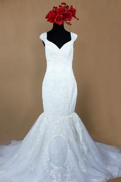 Mariage - Haute Couture Mermaid Wedding Dress With All Over Hand-Beaded Detail ( Style Sequoria )