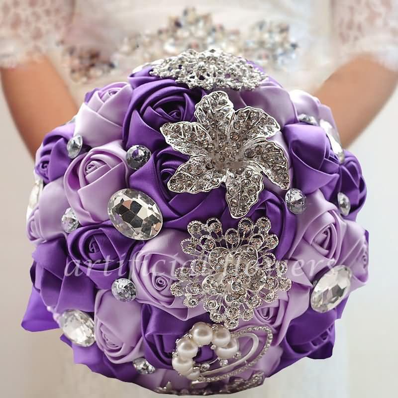 زفاف - Artificial Flower Decorations For Weddings Silk Wedding Bridal Flowers Pink & Blue Tall 29CM [13050518] - $47.58 : cloneflower.com