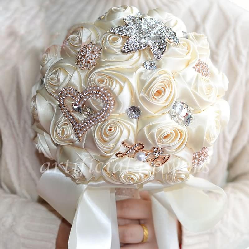 Wedding Artificial Bridal Flowers Faux Wedding Bouquets Silk
