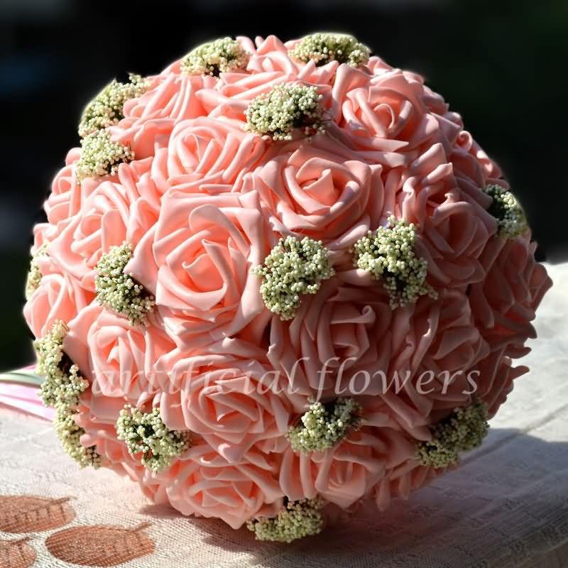 زفاف - Artificial Flower Bouquets For Weddings Ideas Flowers For Bridal Bouquet White Tall 28CM [13050536] - $37.41 : cloneflower.com
