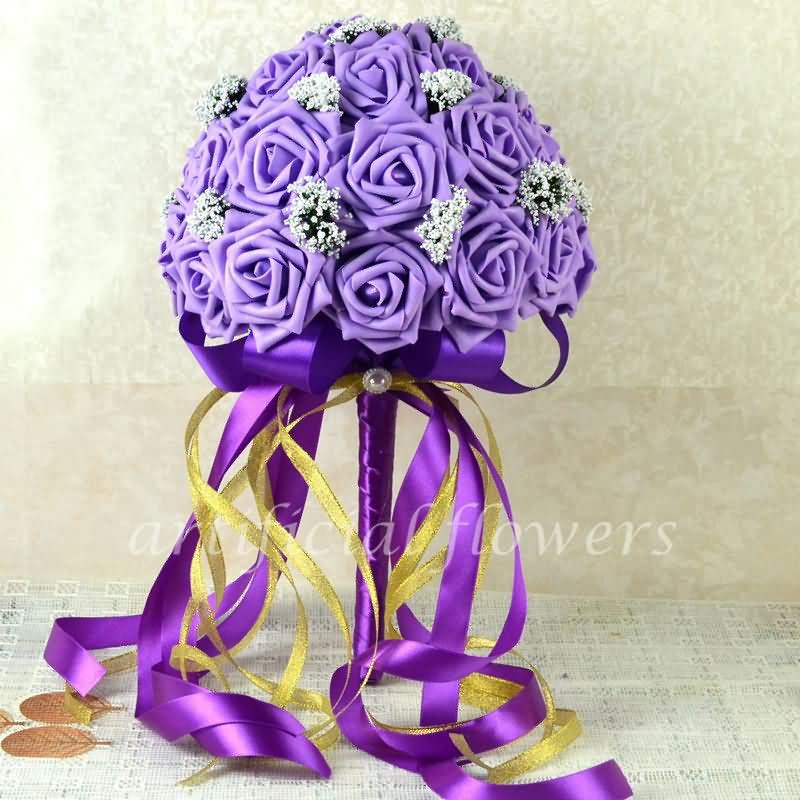 Mariage - Beautiful Artificial Faux Flowers For Wedding Silk Wedding Bouquets Red Tall 25CM [13050521] - $35.05 : cloneflower.com