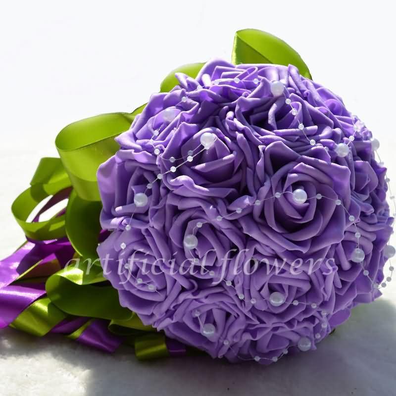 زفاف - Wedding Bouquets For The Bride Best Artificial Flower Bouquets For Weddings Blue Tall 25CM [13050535] - $35.05 : cloneflower.com