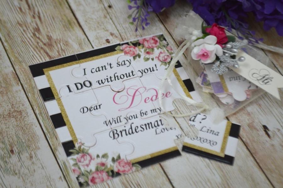 Wedding - Will You Be my bridesmaid, Puzzle , Save the date