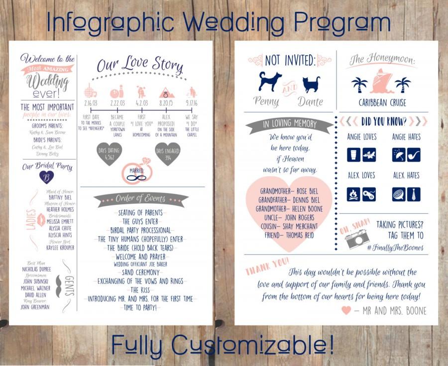 Hochzeit - Infographic Wedding Program
