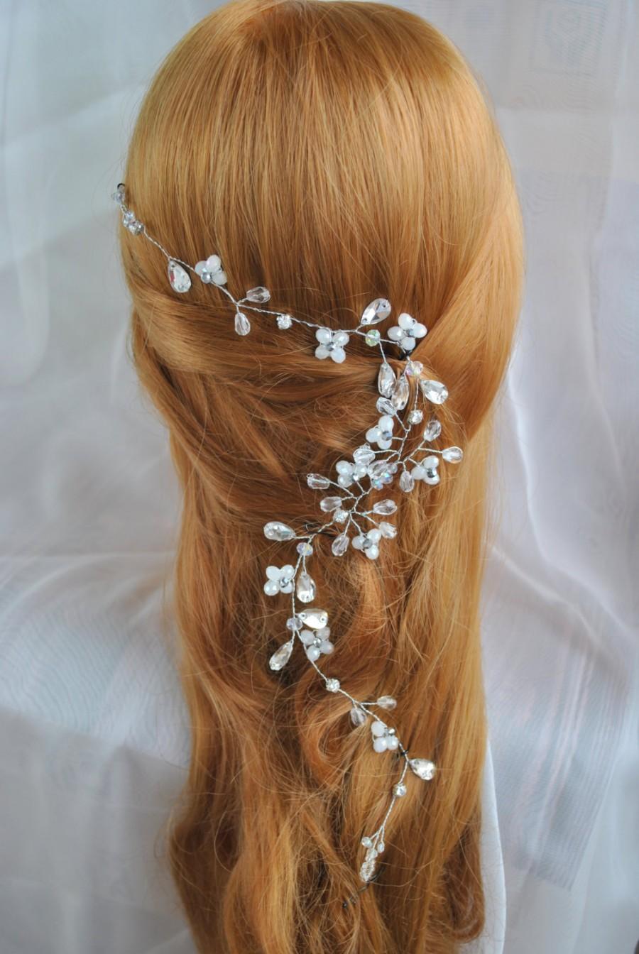 Hochzeit - bridal hair vine, wedding hair vine, bohemian, hair vine, bridal hair piece headpiece wedding hair accessories wedding hair piece headband
